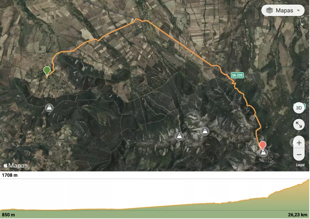 Rutas de senderismo en Salamanca / Guadapero-Morasverdes - Peña de Francia