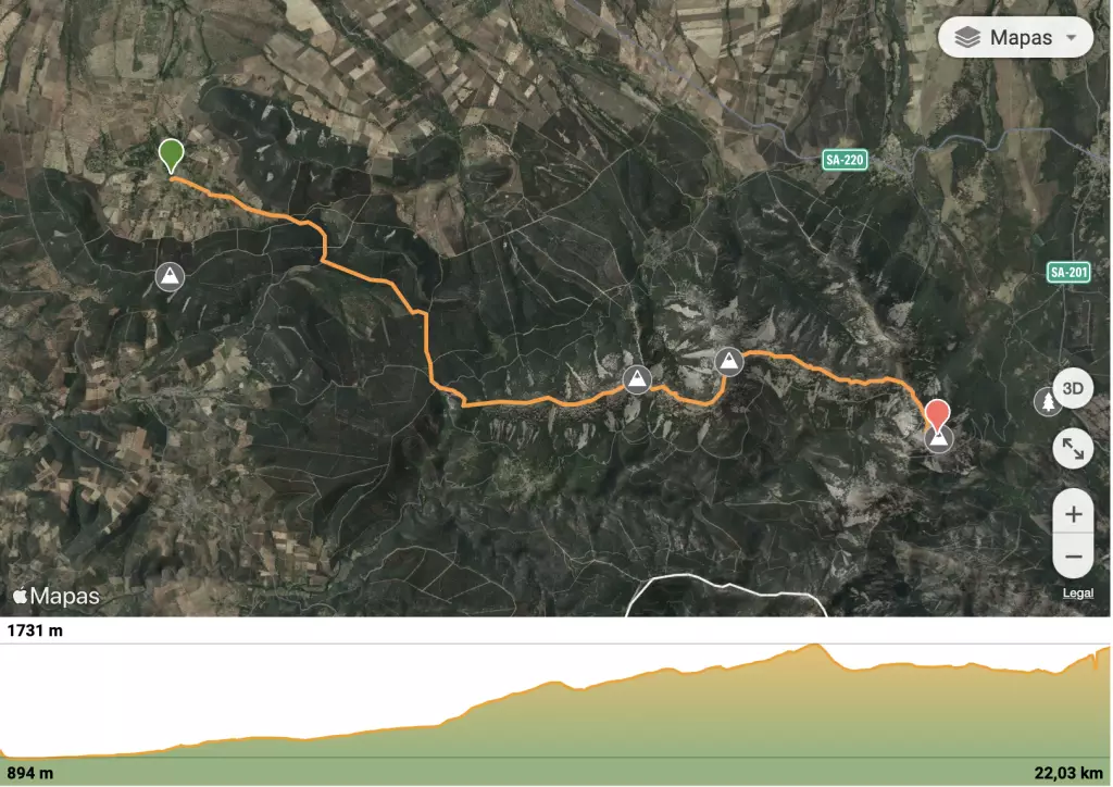 Rutas de senderismo / Peña de Francia (por la Sierra del Guindo)